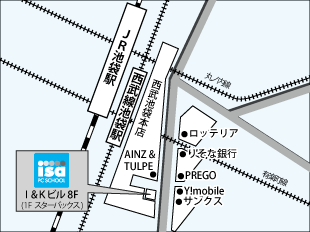ISA池袋校アクセスマップ