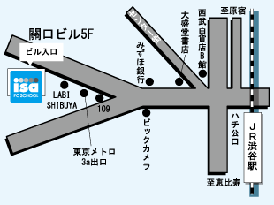 ISA渋谷校アクセスマップ