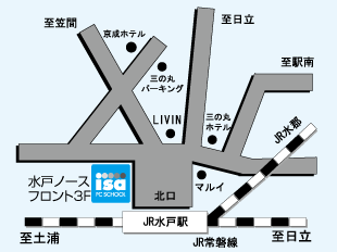 ISA水戸校アクセスマップ